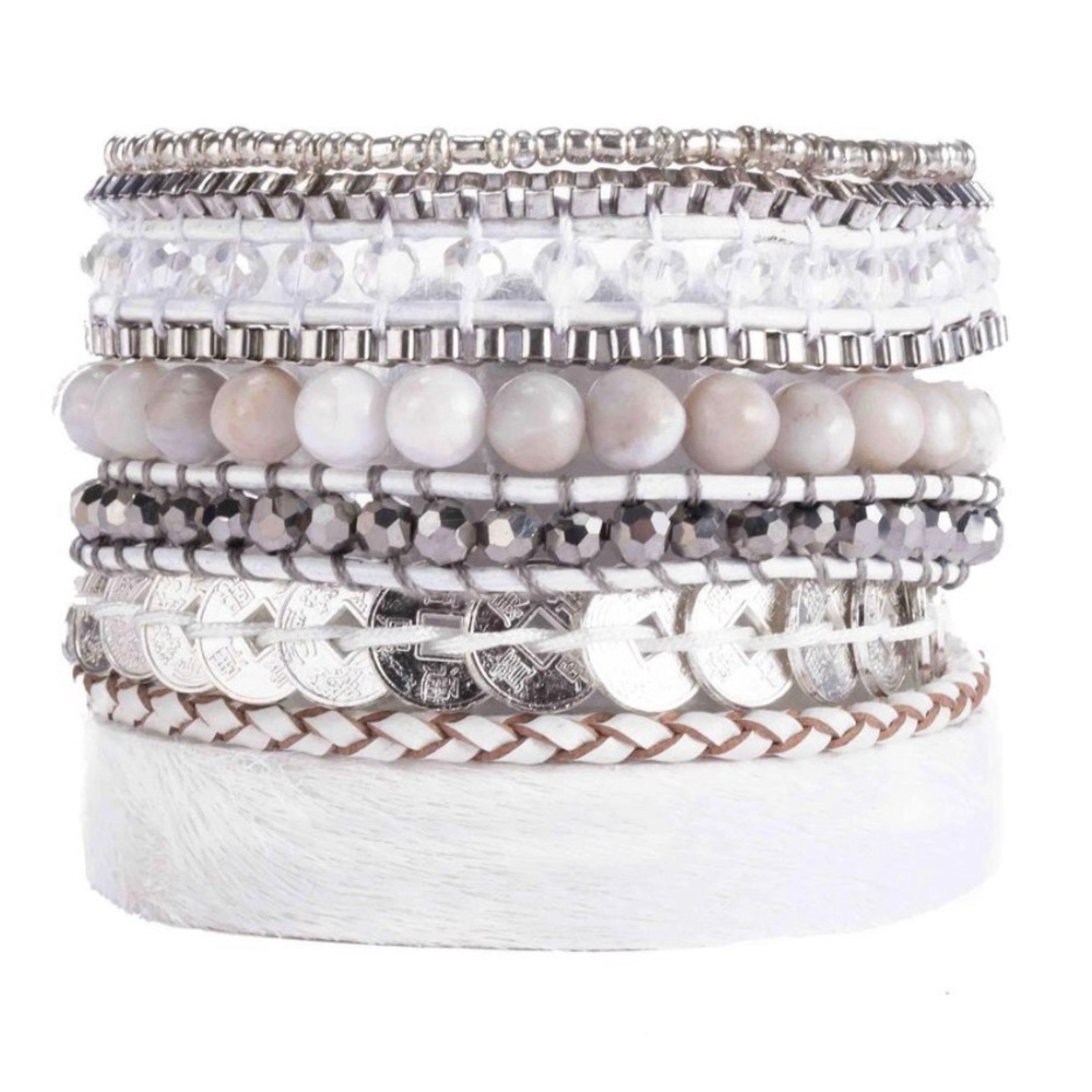 White Mendoza boho cuff from Victoria Emerson